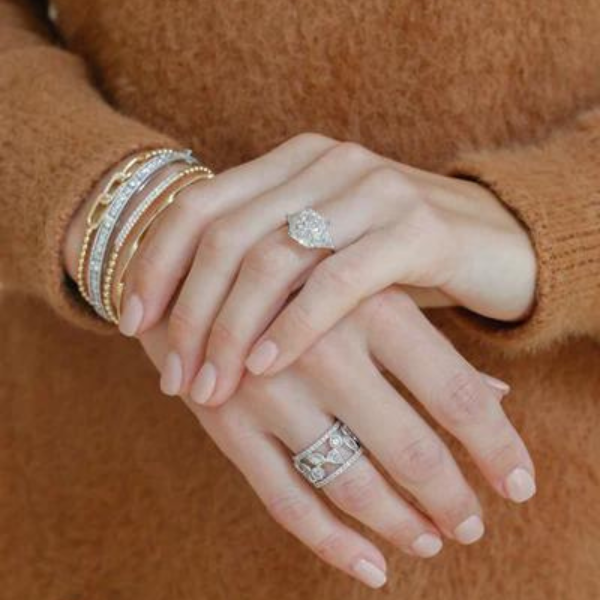 Diamond rings and bracelets