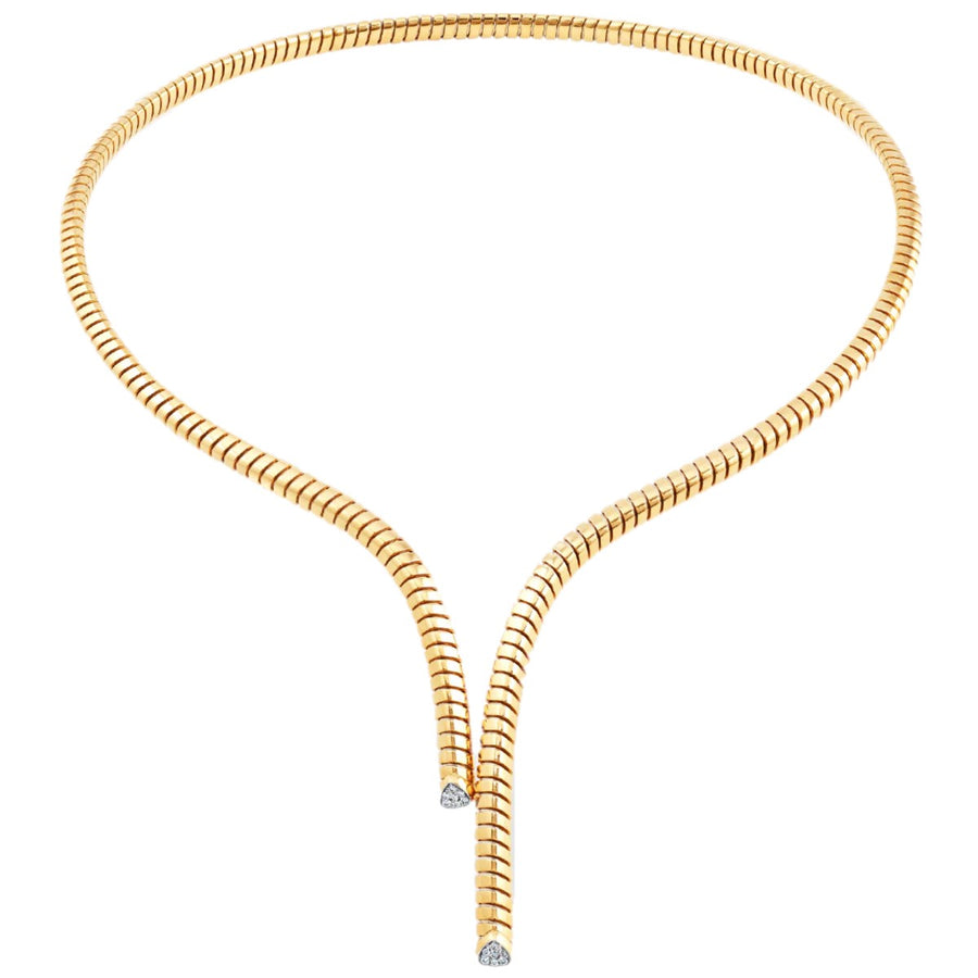 Trisolina 0.08ct Diamond Collar Necklace in 18K Yellow Gold