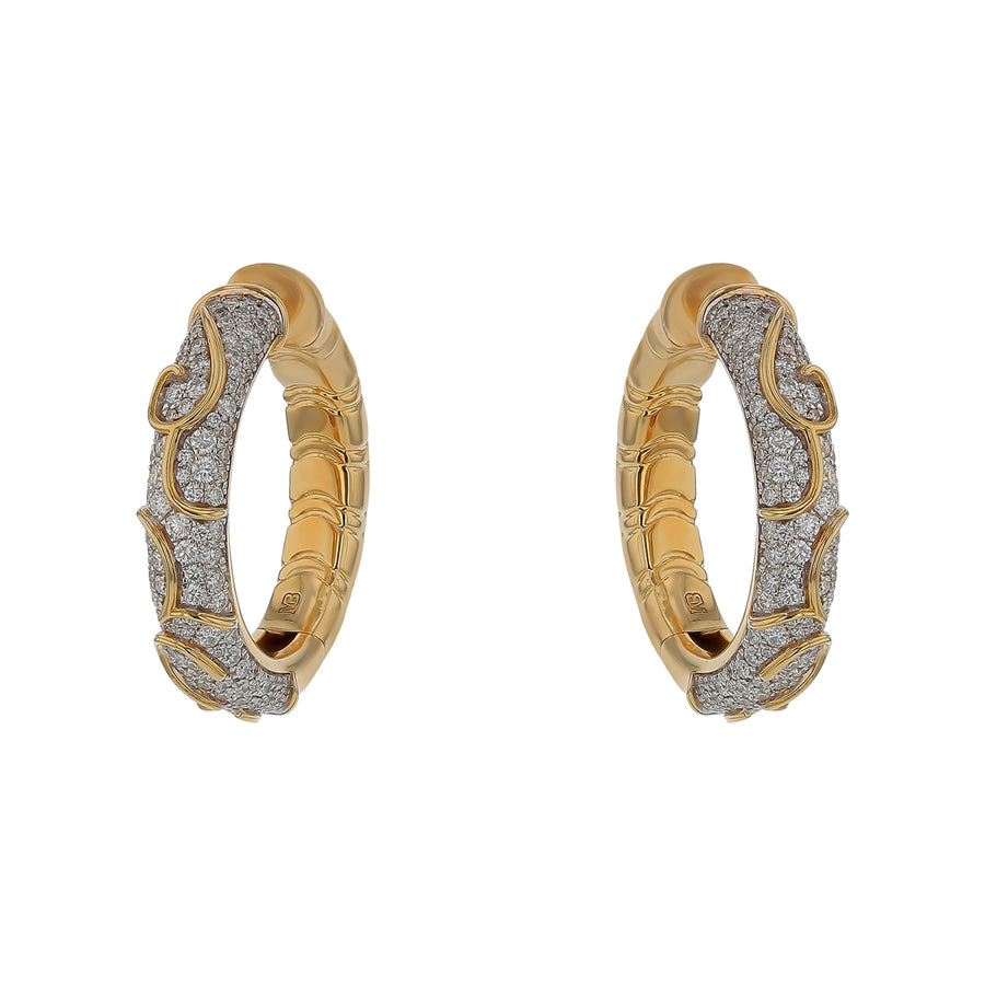 Ondine 1.54ct Diamond Petite Hoop Earrings in 18K Yellow Gold