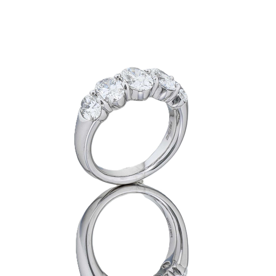3.50ct Oval Diamond Band in Platinum