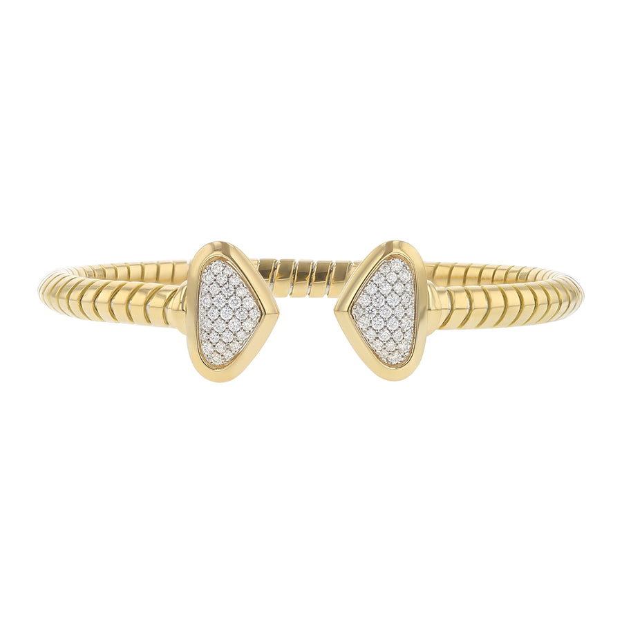 Trisola 0.84ct Diamond Castanga Cuff Bracelet in 18K Yellow Gold, size medium
