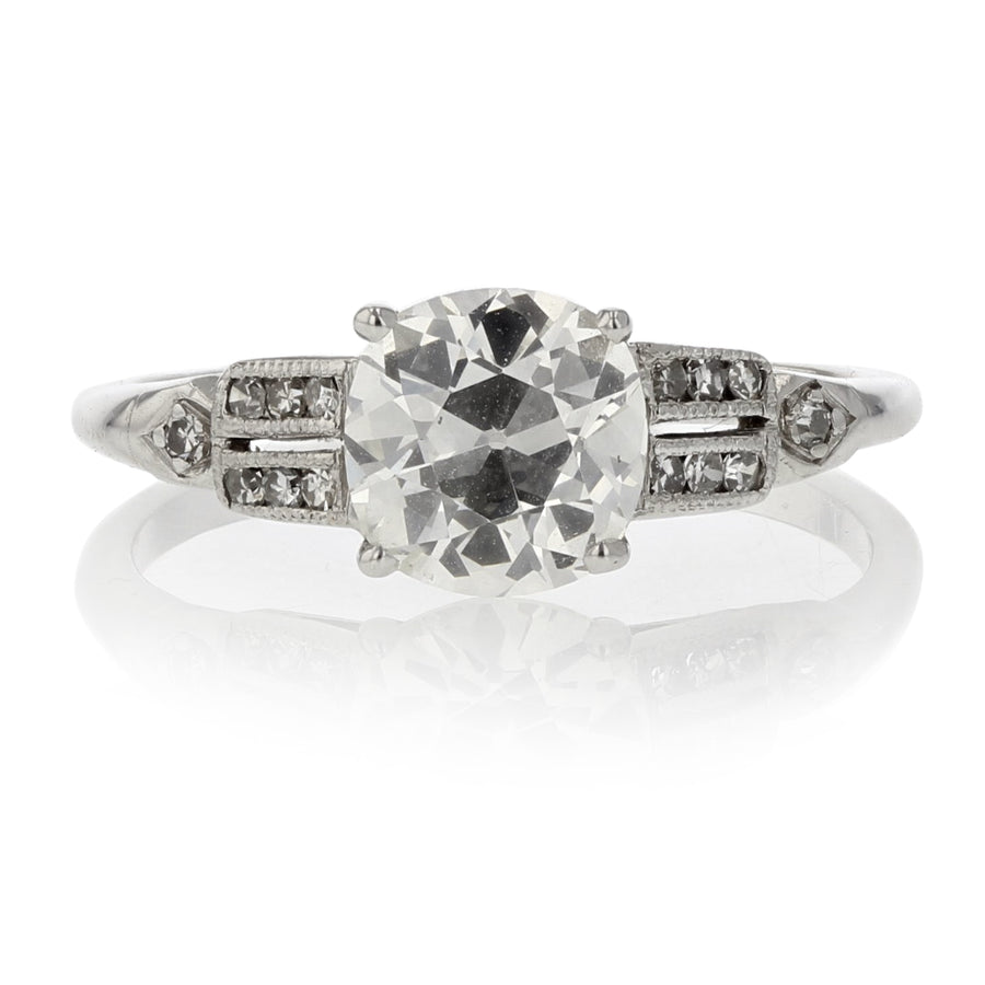 Art Deco Platinum Diamond Engagement Ring