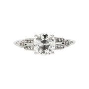 Art Deco Platinum Diamond Engagement Ring