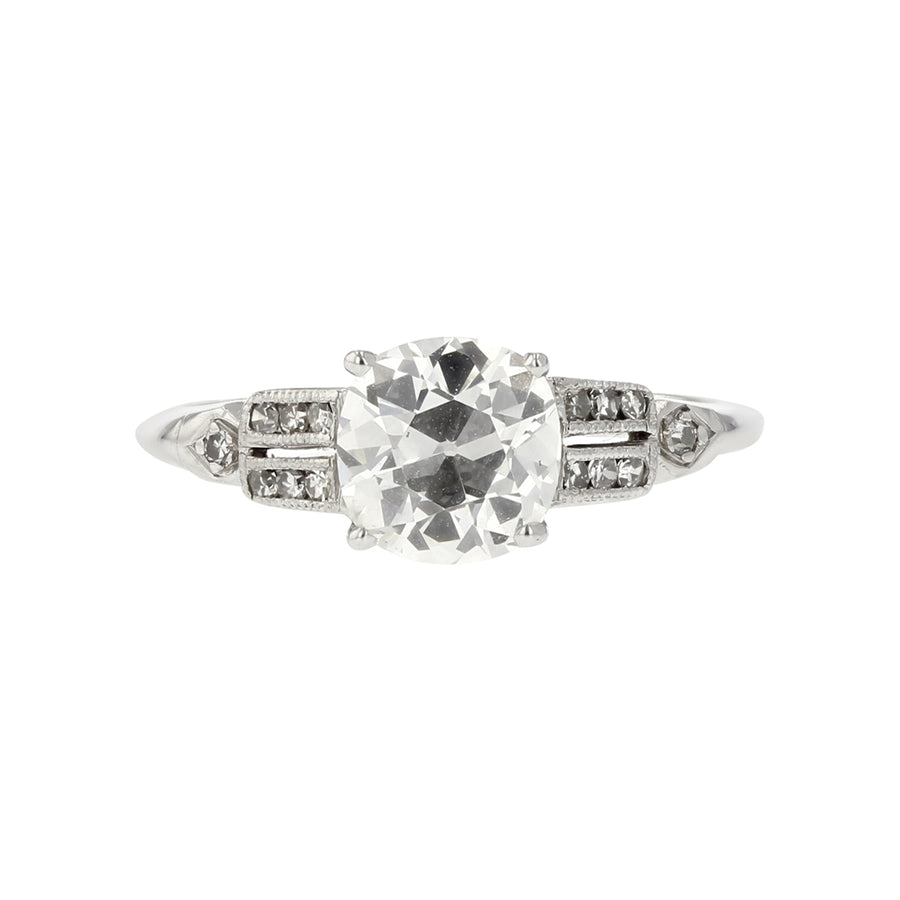 Art Deco Platinum Diamond Engagement Ring