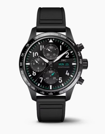 41mm PILOT'S WATCH PERFORMANCE CHRONOGRAPH 41 MERCEDES-AMG IN CERATANIUM, BLACK DIAL RUBBER STRAP