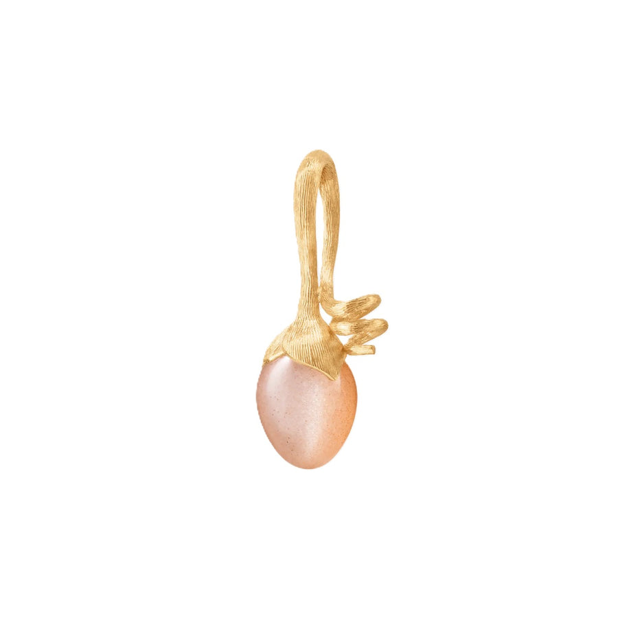 Sprout Lotus Blush Moonstone Drop Pendant in 18K Yellow Gold