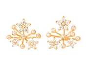 Shooting Stars Diamond Stud Earrings in 18K Yellow Gold