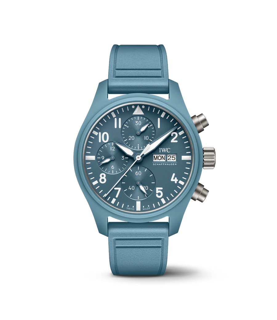 41mm Chronograph TOP GUN Miramar Pilot's Watch with Blue Dial in Ceramic, Strap LTD 0494/1000