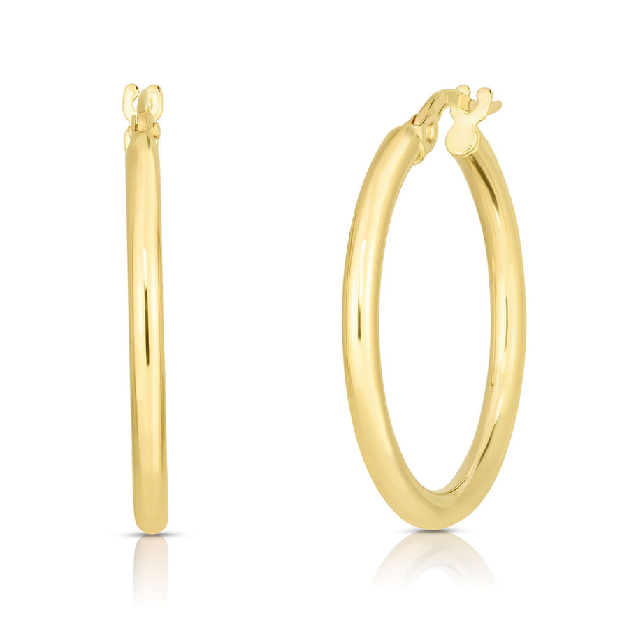 Perfect Gold Small Hoop Earrings in 18K Yellow Gold