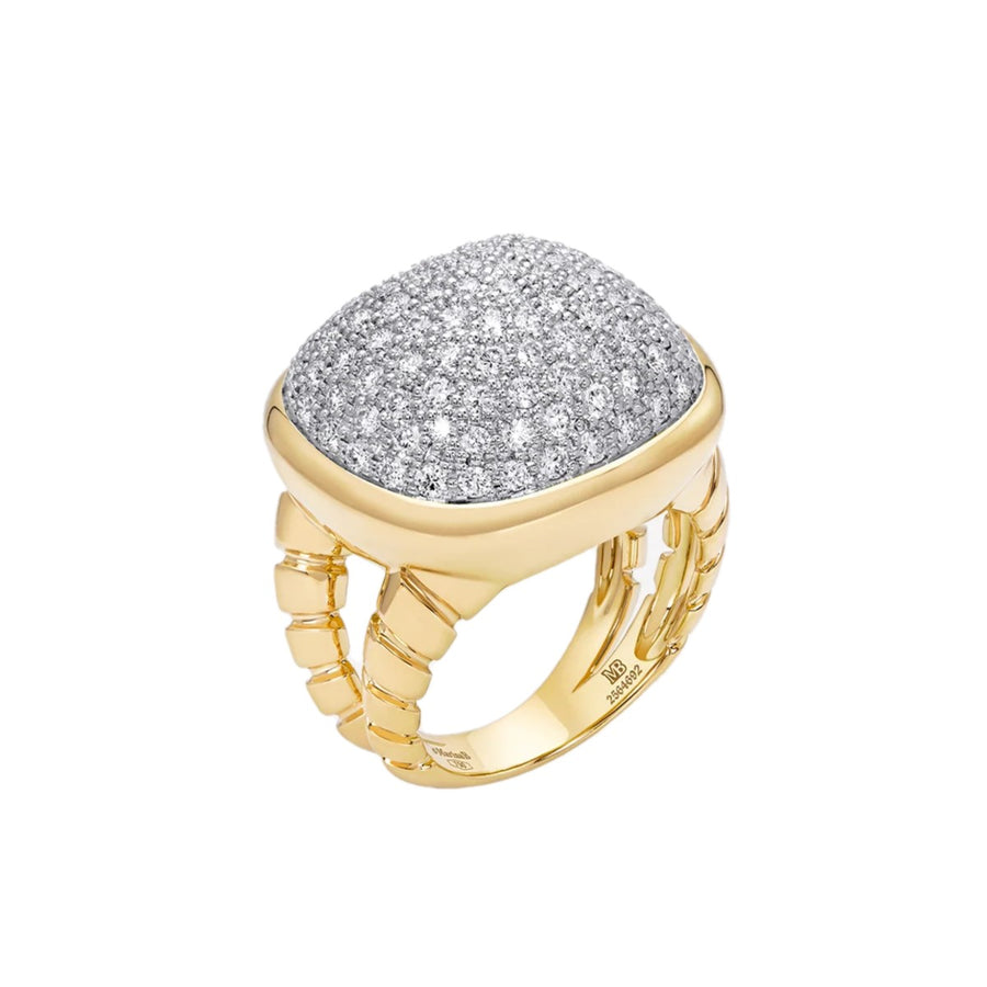 Tigella 1.83ct Diamond Cluster Ring in 18K Yellow Gold, size 6.5