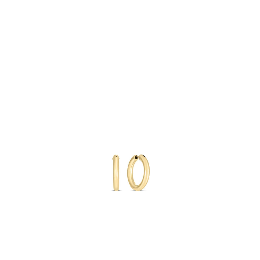 Designer Gold 30mm Hoop Earrings in 18K Yellow Gold