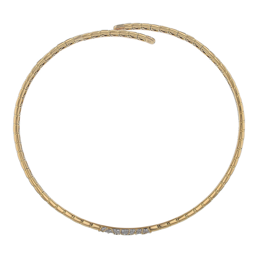Ondine 0.51ct Diamond Collar Necklace in 18K Yellow Gold, Size Small