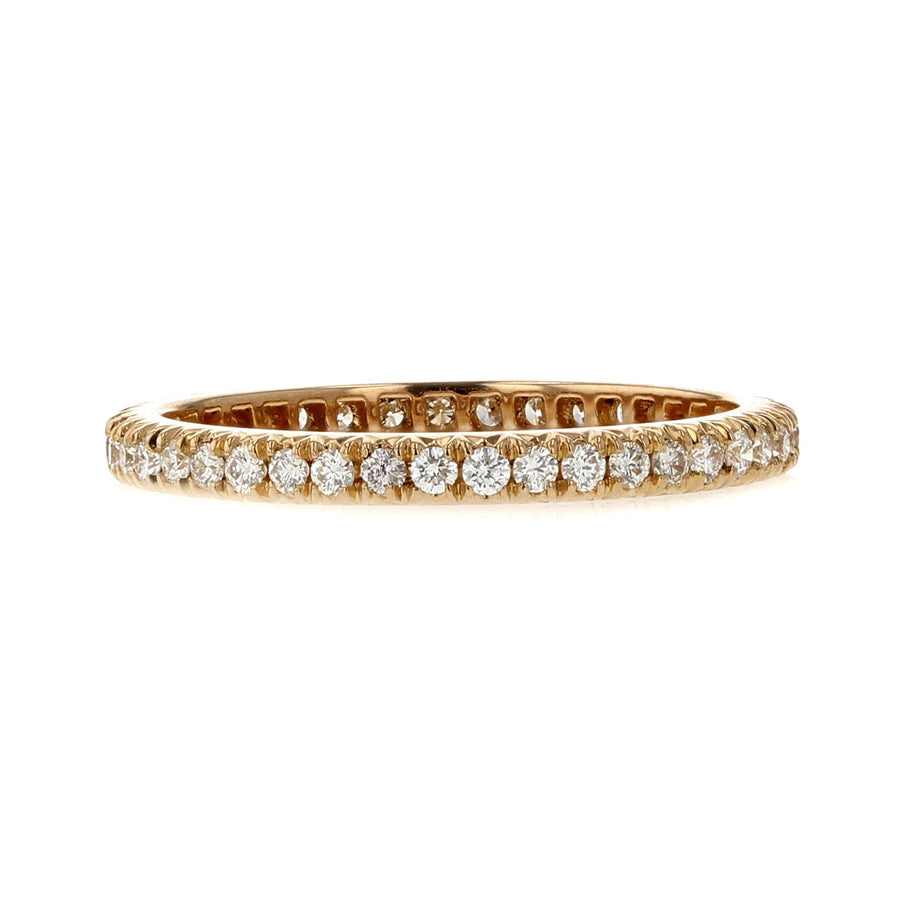 20K Rose Gold Diamond Wedding Eternity Band