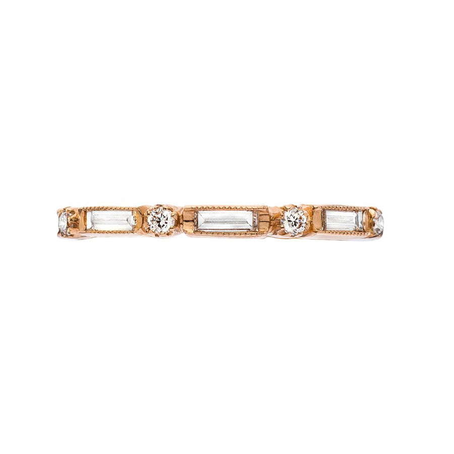 Lucy Baguette and Round Diamond Band