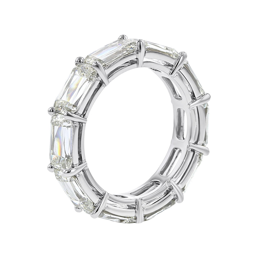 Platinum Ashoka Diamond East-West Eternity Band