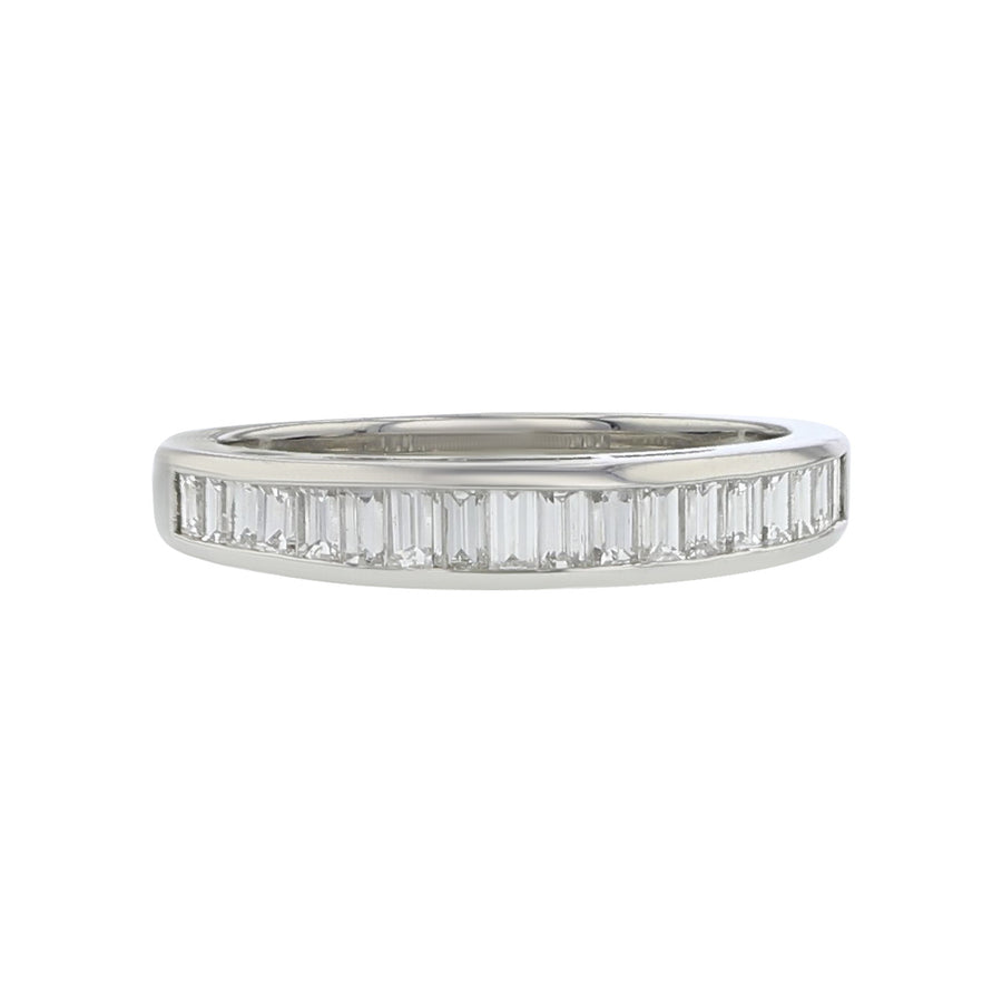 Platinum Baguette Diamond Wedding Band
