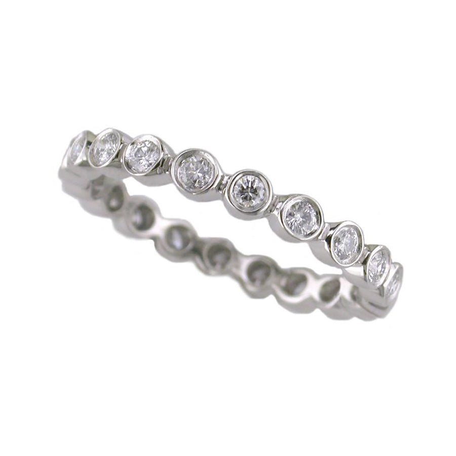Platinum Diamond Bubble Wedding Band