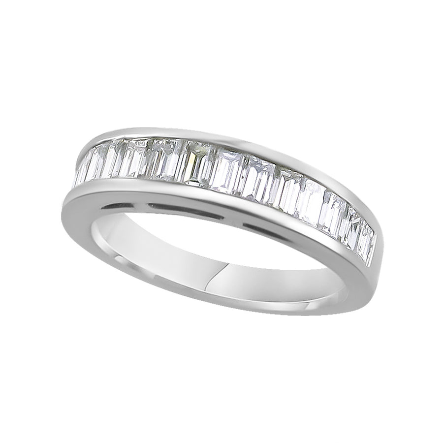 Platinum Baguette Diamond Wedding Band