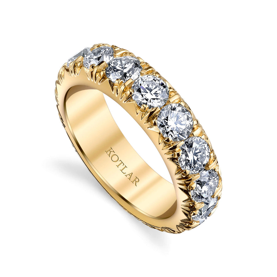 Artisan Pave Diamond Eternity Band in 18K Yellow Gold
