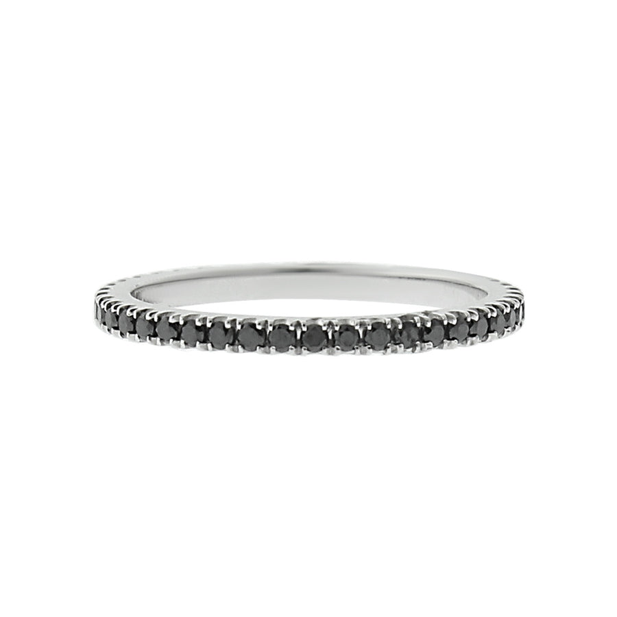 Stackable Black Diamond Eternity Band