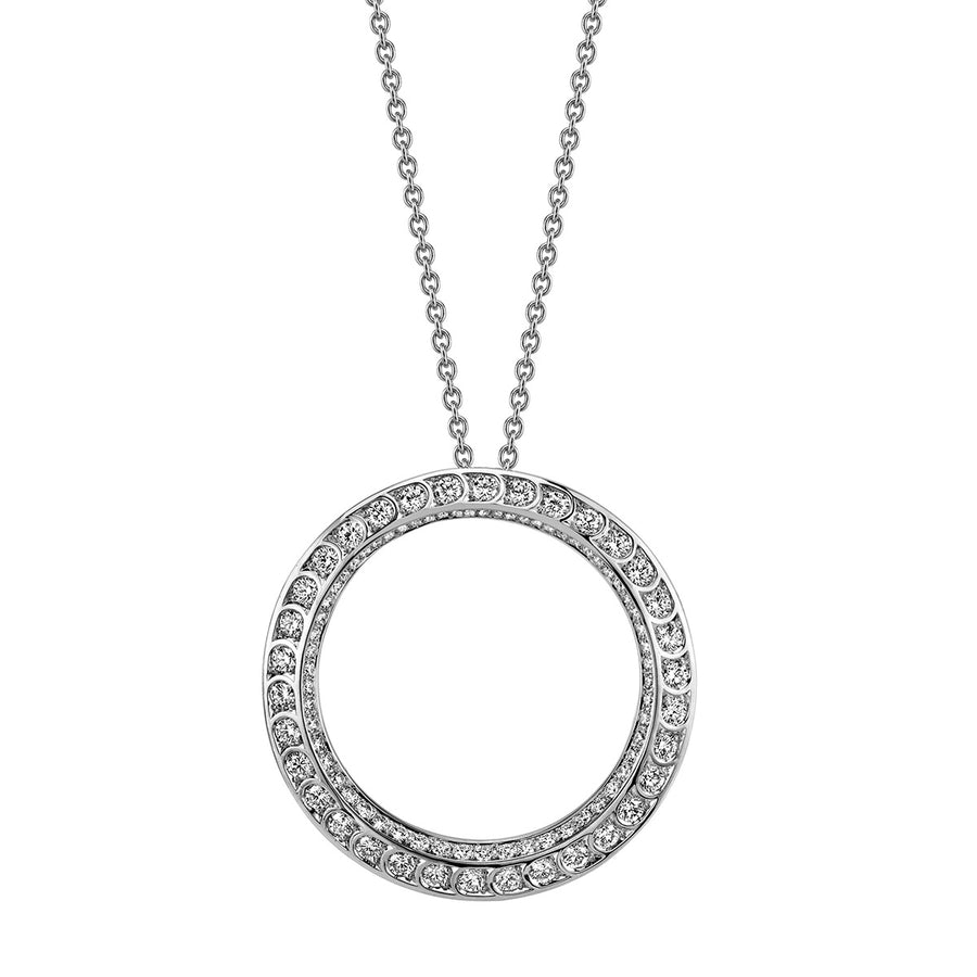 Scallop Artisan Pave Medallion Pendant
