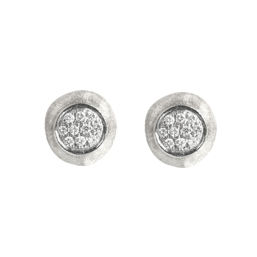 18K White Gold and Diamond Stud Earrings