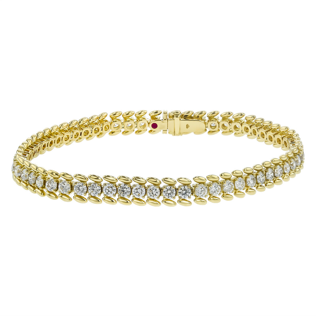Shop 14K Yellow Gold Diamond Toggle Bracelet