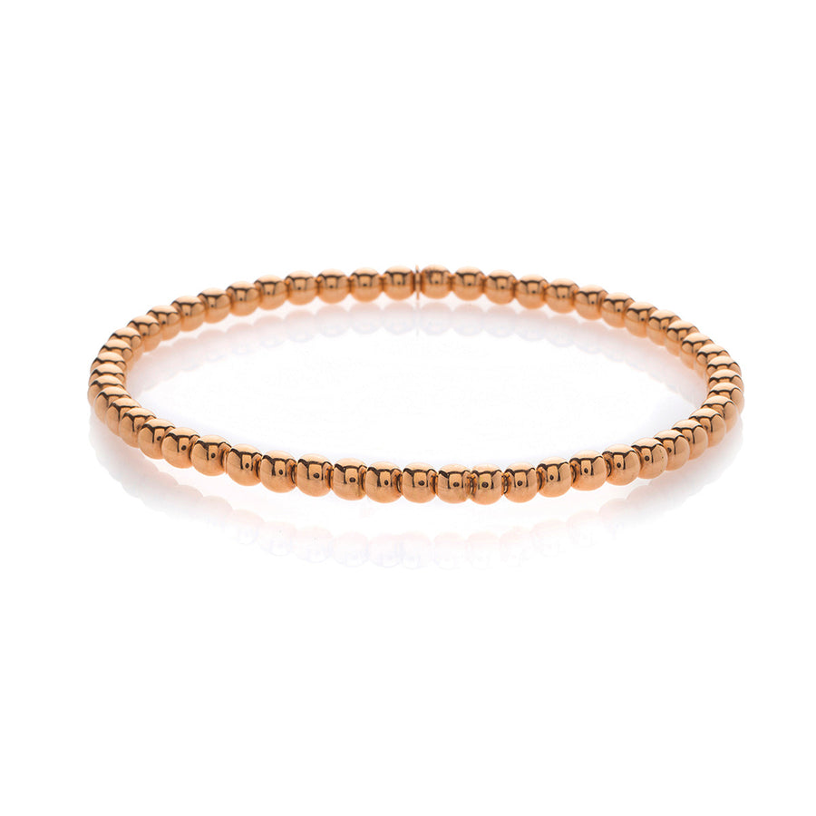 Tresore Beaded Stretch Bracelet in 18K Rose Gold