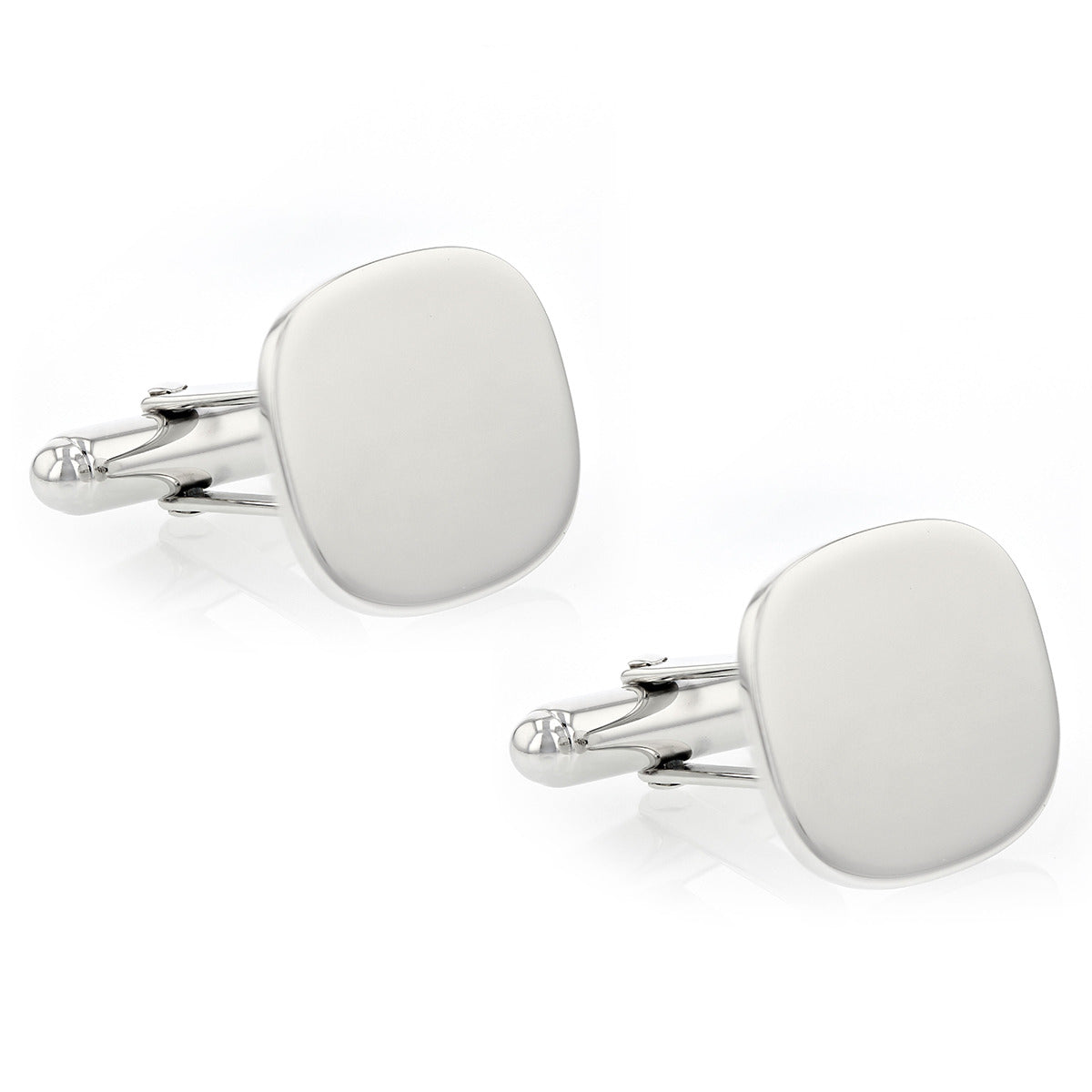 Sterling Silver and Gold Square Cuff Links