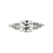 Art Deco Platinum Diamond Engagement Ring