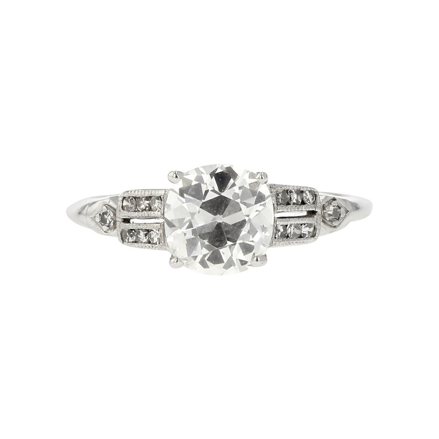 Art Deco Platinum Diamond Engagement Ring