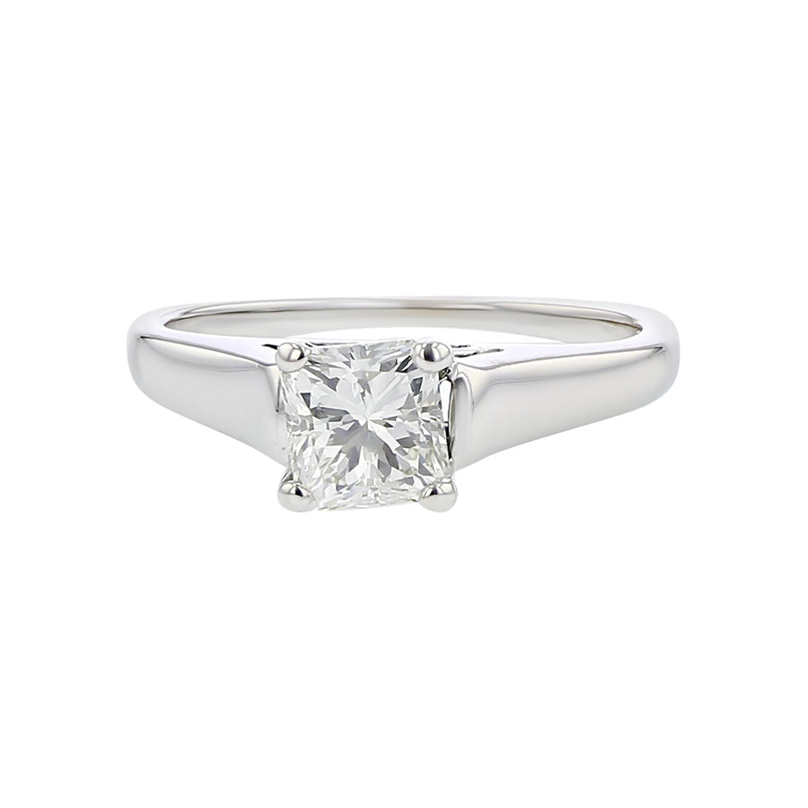 Princess-cut Diamond Solitaire Engagement Ring