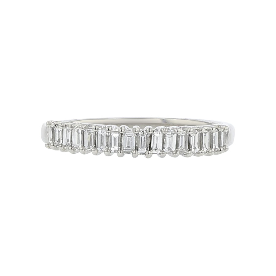Platinum Baguette Diamond Wedding Band