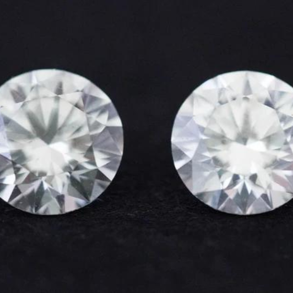two round diamond stones