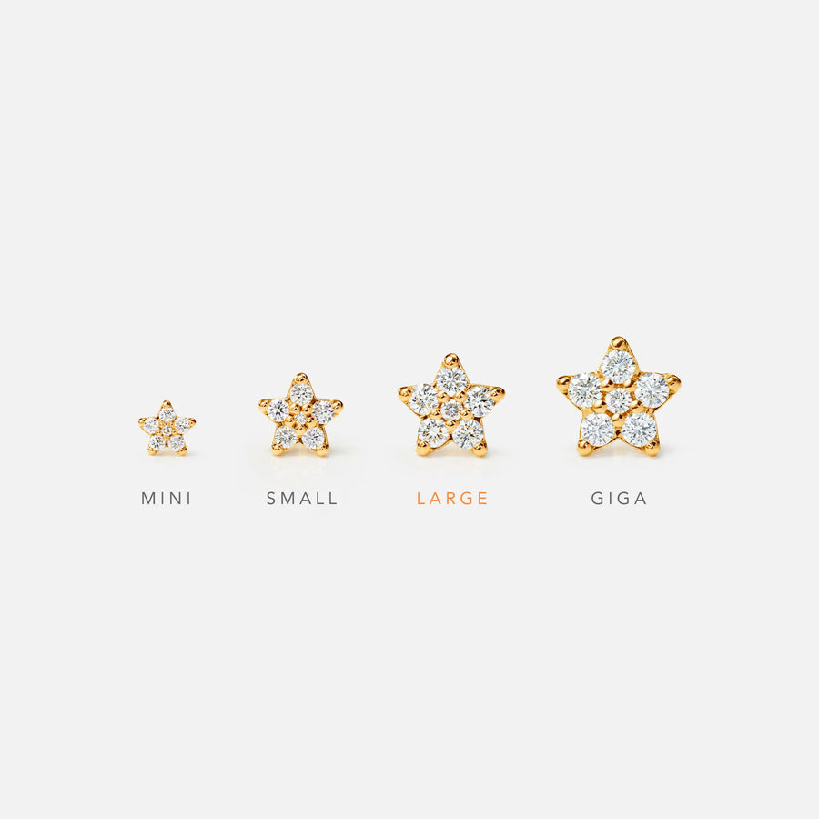 Shooting Stars 0.54ct Diamond Large Stud Earrings in 18K Yellow Gold
