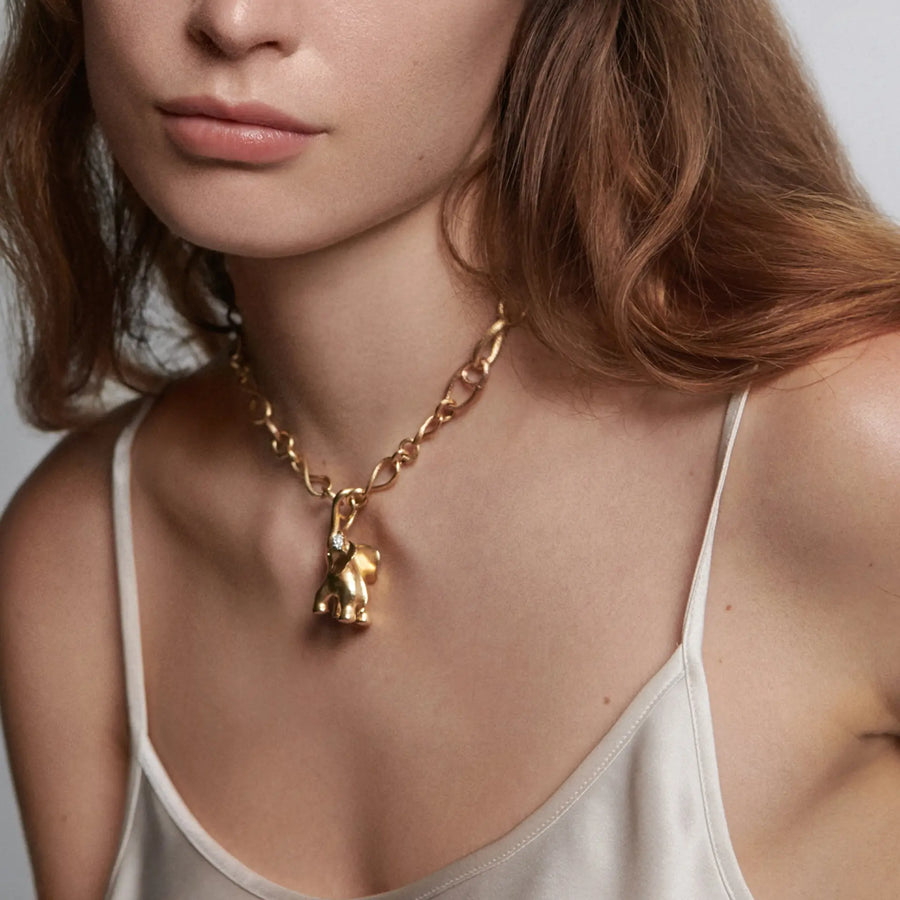 Love Collier Chain Necklace in 18K Yellow and Rose Gold, 21.5"