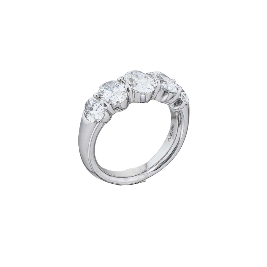 3.50ct Oval Diamond Band in Platinum
