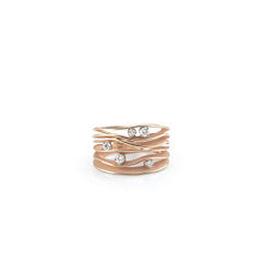 Dune 0.28ct Diamond Ring in 18K Pink Champage Gold