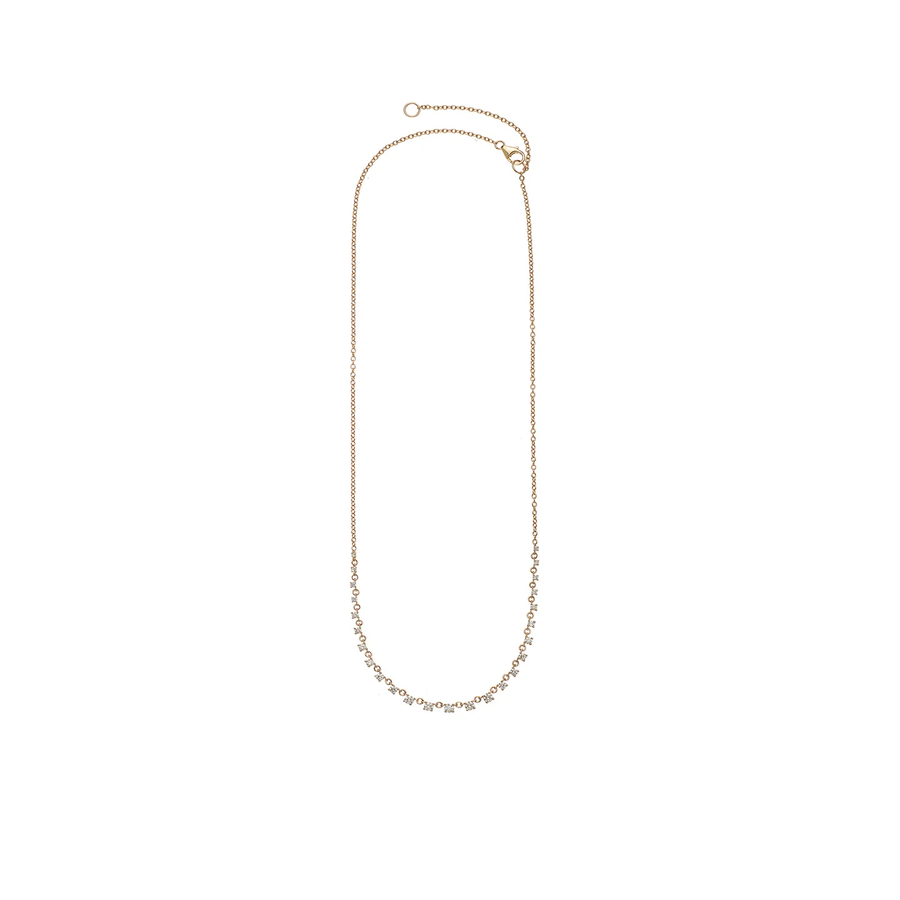 Mylene 0.98ct Diamond Demi-Line Necklace in 18K Yellow Gold, 16-18"