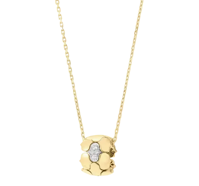 Cobra 0.30ct Diamond Pendant in 18K Yellow and White Gold, 17" chain