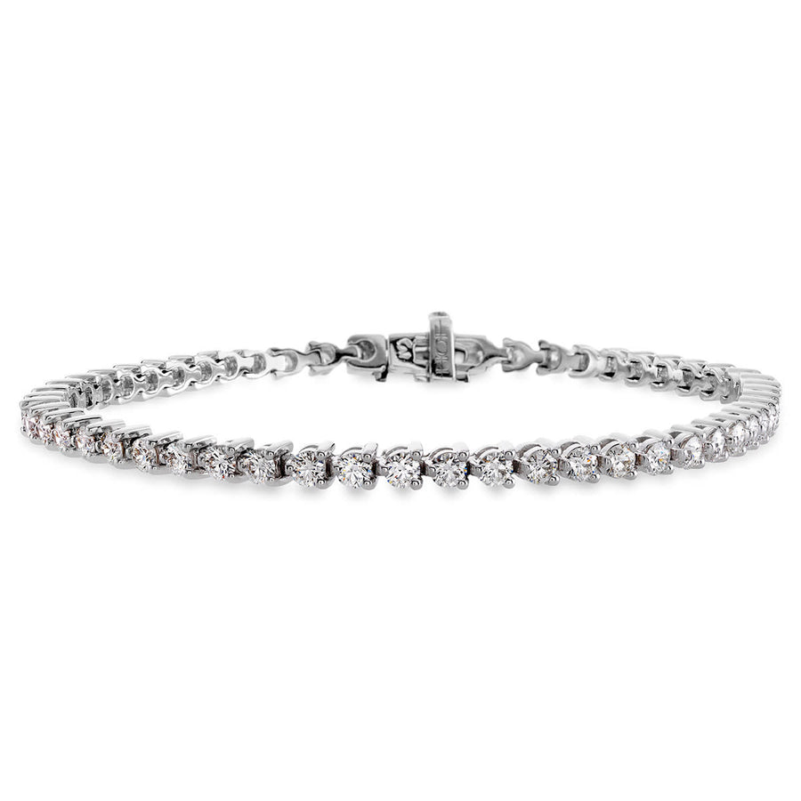 Temptation 4.00-4.60ct Diamond 3 Prong Bracelet in 18K White Gold