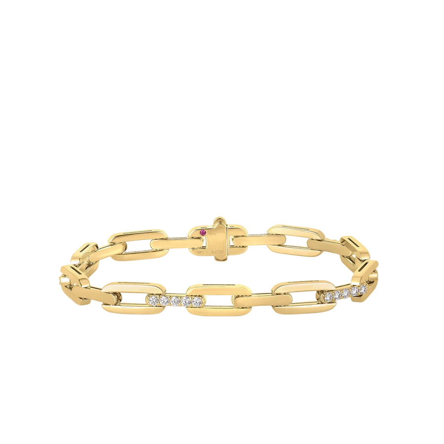 Navarra 0.80ct Diamond Link Bracelet in 18K Yellow Gold, 7"