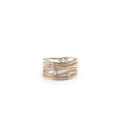 Dune 0.28ct Diamond Ring in 18K Natural Beige Gold, size 7.5
