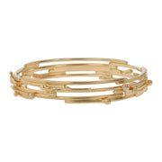Boho 0.03ct Diamond Bangle Bracelet in 18K Yellow Gold
