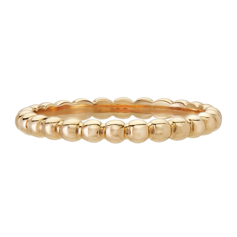 2.5mm Bead Band in 18K Yellow Gold, Size 7