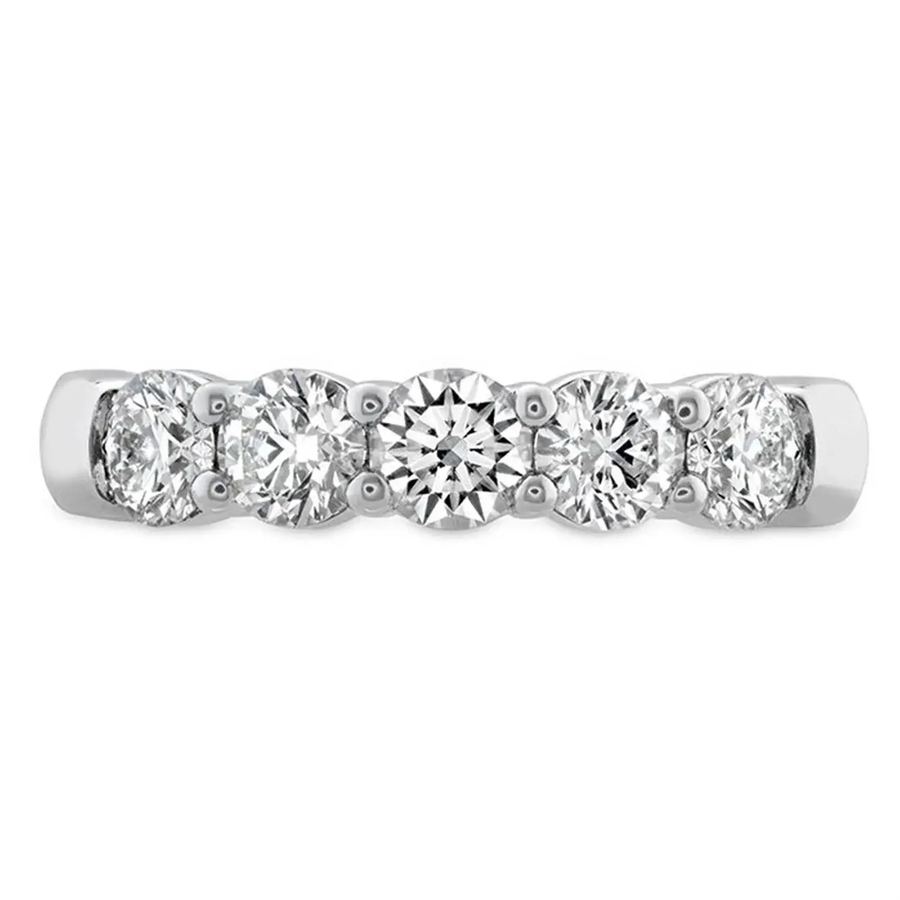 Signature 1.00-1.13ct Diamond 5-Stone Band in Platinum, size 6.5