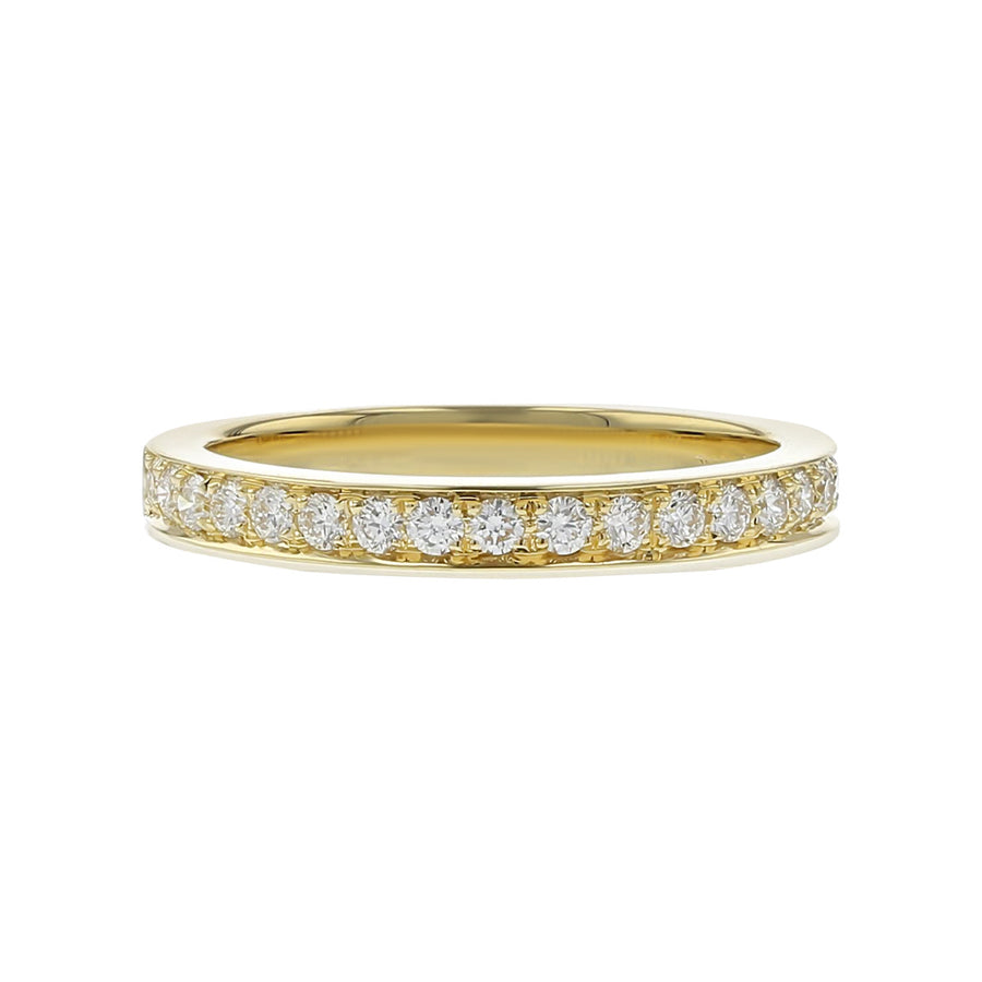 0.33ct Diamond Partway Band in 18K Yellow Gold, Size 6.5