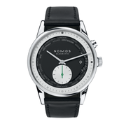 40mm Zurich Worldtimer with Black Dial in Stainless Steel, Strap (UBER Edition)