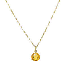 1.62ct Citrine 3 Prong Pendant in 14K Yellow Gold, 18" chain