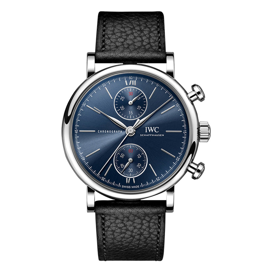 39mm Portofino Chronograph Edition "Laureus Sport For Good" Watch with Blue Dial in Stainless Steel, Strap LTD 0524/1000